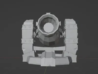 Cannon 3D model 9