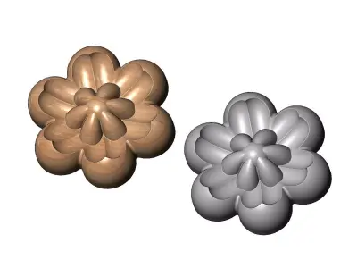 Florentine rosette onlay relief 3D print model