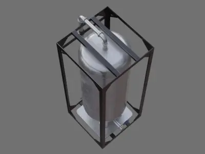 Oil Storage 1F Low-poly 3D model