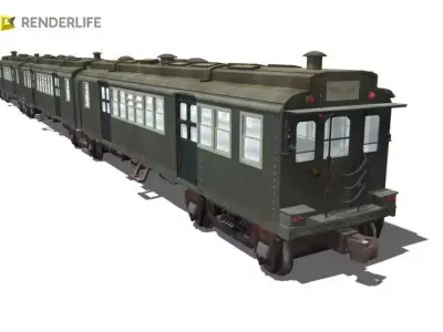 Old Chicago subway train 3D model