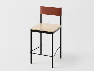 Modern Industrial Chair  High-Quality 3D Model 3D model