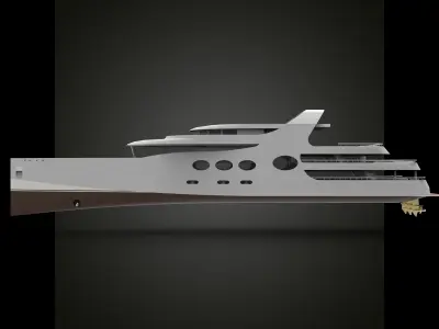 YACHT BOW AXE Low-poly 3D model
