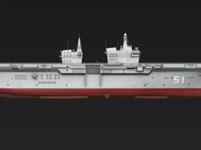 PLA  Type 076 Amphibious Assault Ships  Low-poly 3D model