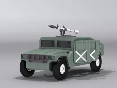 m1025-humvee  Low-poly 3D model
