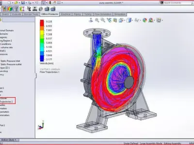 Pump Flow simulation Free 3D model