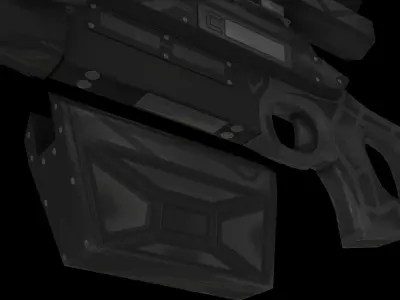 Sci-fi gauss rifle Free low-poly 3D model