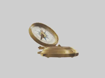 Golden Compass Model Low-poly 3D model