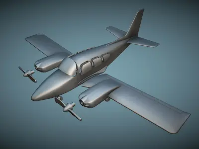 Gulfstream American GA-7 Cougar - 3D Printable Model 3D print model