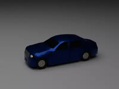 Low Poly SUV Vehicle Game-Ready FBX OBJ Low-poly 3D model
