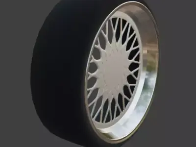 Super RS BBS Wheel Low-poly Low-poly 3D model
