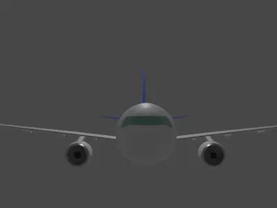 plane airplane in sky Low-poly 3D model