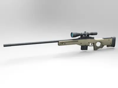 AWP Low Poly Mobile Game Ready model Low-poly 3D model