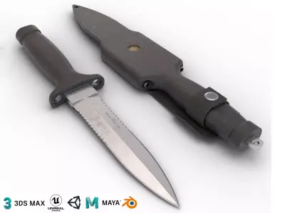 Jack Burtons dagger Low-poly 3D model
