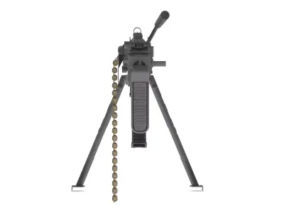 Mk 48 Machine Gun Low Poly Free 3D model