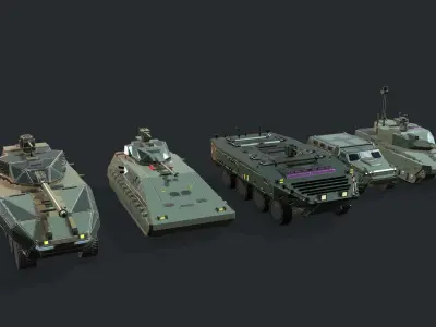 Tanks For RTS Game Pack 2 Low-poly 3D model