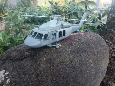 Helicopter black hawk miniature 3D print model