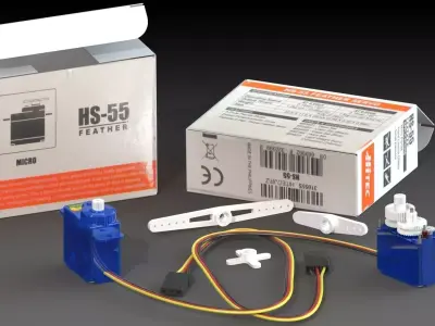Servo Motor H-55 Free 3D model