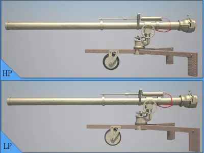 106mm M40 recoilless rifle Low-poly 3D model