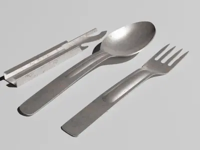 Mess kit for Army 3D Model Collection