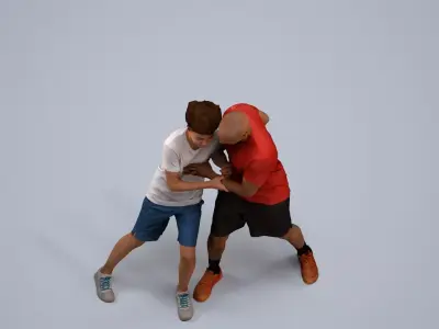 00374Lucas010 - Young mixed-race male exercising in summer 3D model