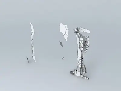 Robot leg Free 3D model