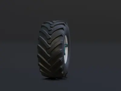 Dual wheels for tractor T-150K in the collection Free low-poly 3D model