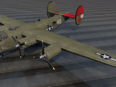 Consolidated B-24J Liberator 3D model