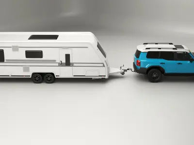  Toyota Land Cruiser 250 and Camping Caravan 