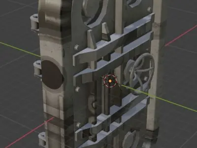 hatch door Low-poly 3D model