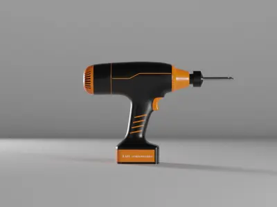 generic cordless drill Pbr Low-poly 3D model
