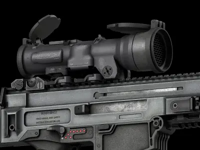 Scope Elcan SpecterDR 1 5 6x Low-poly 3D model