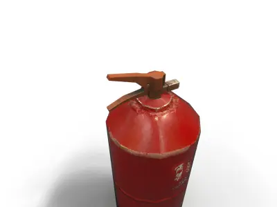 Old fire extinguisher Low-poly 3D model