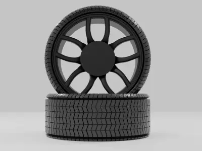 Car Tires Low-poly 3D model by vanpider11