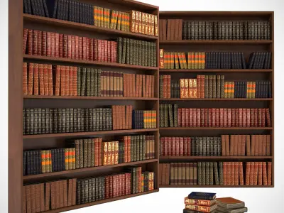 Classic Books Collection 3D model