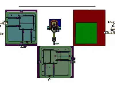 Large multi-station welding machine 3D model