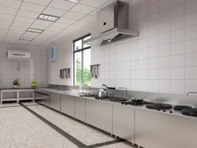Commercial Kitchen 5 3D model purchase