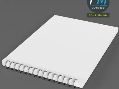 Blank notebook 3D model