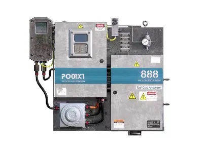 Industrial Tail Gas Analyzer Low-poly 3D model