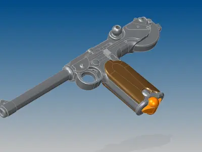 Borchardt C93 3D model