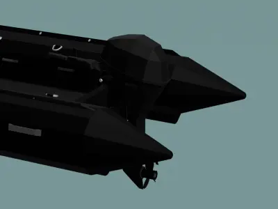 ZODIAC MILPRO FC 470 low poly Low-poly 3D model