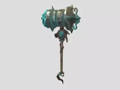 Green Hammer by Tripo Free low-poly 3D model