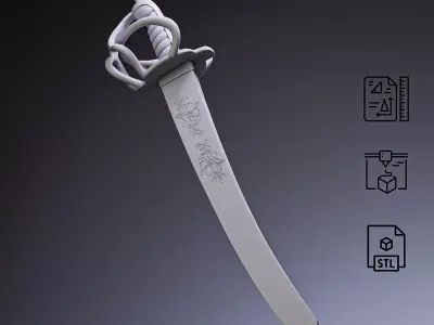 Pirate Cutlass Sword RoZ 3D print model