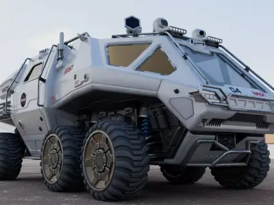 NASA Mars Lunar or Moon Terrain Rover Vehicle  Concept 3D model