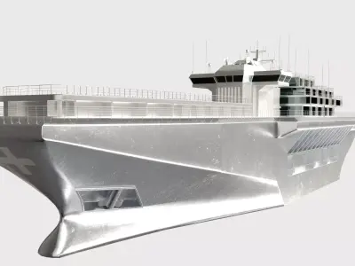 Hospital Ship 3D model 2