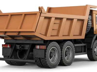 Kamaz 65111 tipper 2003 3D model