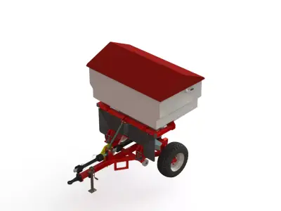 WG 0008 - Semi-mounted fertilizer 1000 kg 3D model