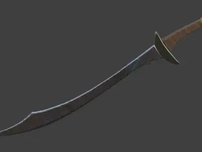 Scimitar Sword 3D model
