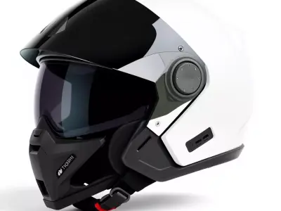 Futuristic Motorcycle Helmet Model Pack Low-poly 3D model purchase