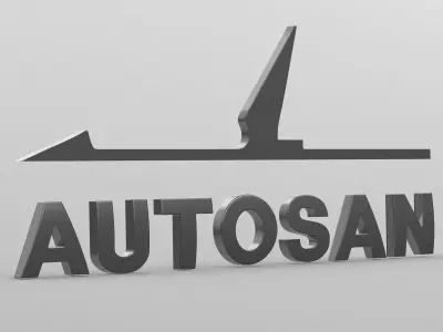 autosan logo 3D model by 3dlogoman