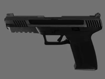 Ruger 57 Pistol Lowpoly Low-poly 3D model